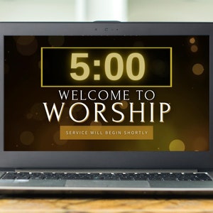 Worship Countdown Timer: Church Livestreams, Zoom, Youtube (digital ...