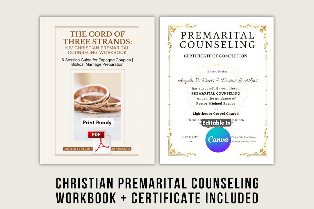 KJV Christian Premarital Counseling Workbook | Marriage Prep (digital Download) - Etsy