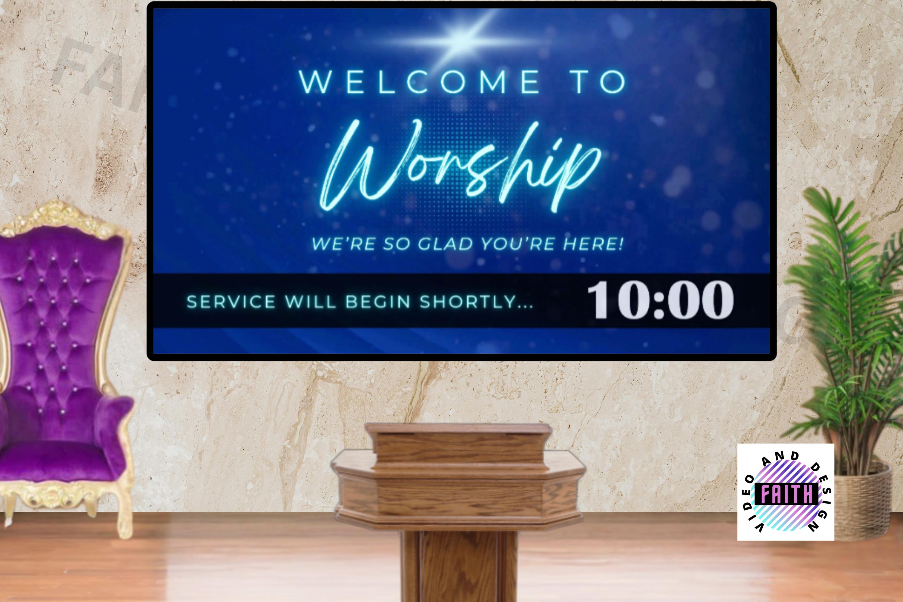 Church Countdown Video | Welcome to Worship Motion Graphic - Etsy