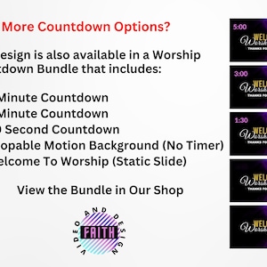 Worship Countdown Timer: Church Service Video Intro (digital Download ...