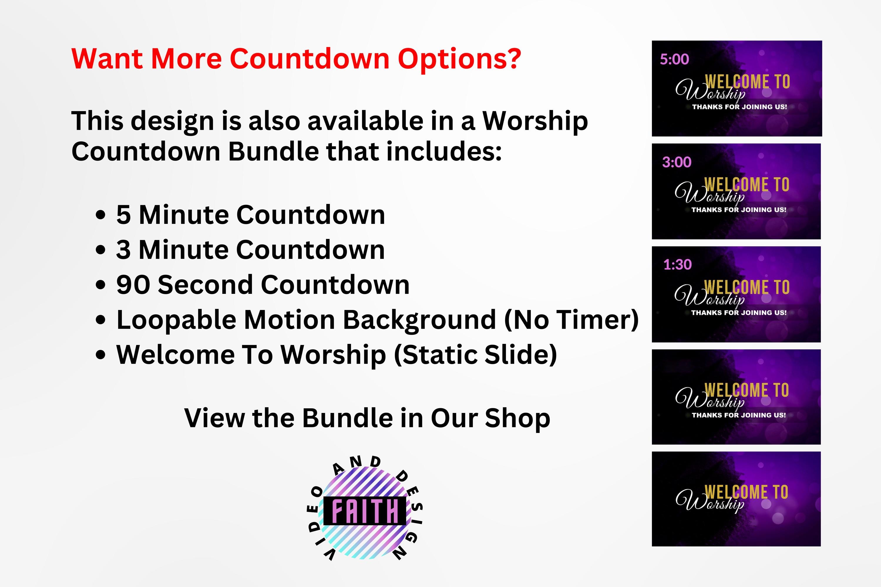 Worship Countdown Timer: Church Service Video Intro (digital Download ...
