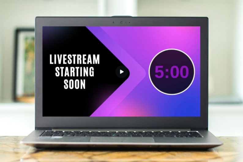Countdown Online Timer For Livestreams, Facebook Live, Zoom, YouTube, Motion Worship Timer For Christian Church Services, Digital Download image 1