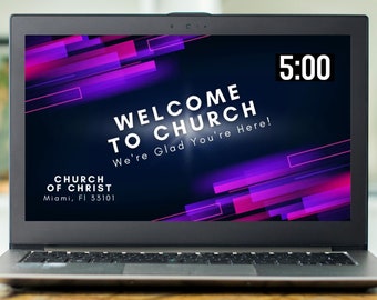 Editable Countdown Intro For Church Services With Music, Facebook, Zoom, YouTube, Online Timer For Church Event, Church Worship Template