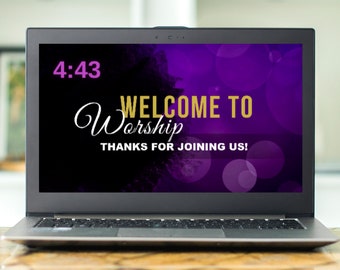 Welcome To Worship Countdown Timer For Livestreams Facebook Live Zoom, Church Countdown Videos For Christian Worship Service, Animated Intro