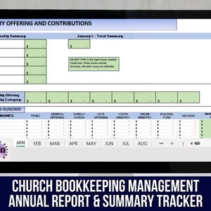 Kirchenbuchhaltung | Bearbeitbarer Kirchen-Finanziel-Tracker | Microsoft Word | Personalisierbar und Automatisiert