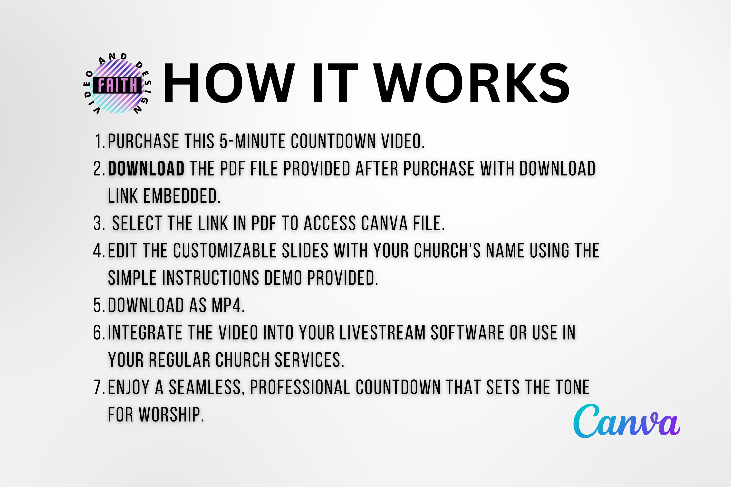 Church Countdown Video: Editable Canva Template (digital Download) - Etsy