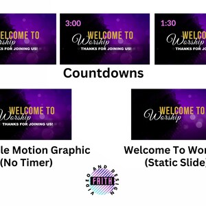 Church Worship Countdown Timer Bundle | Loopable Motion Graphic ...