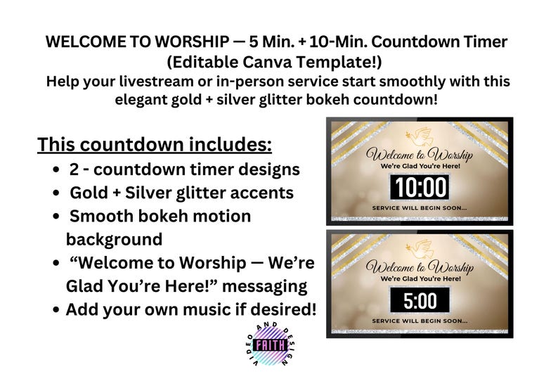 Editable Church Countdown Timers | 5-minutes & 10-minutes Welcome to ...