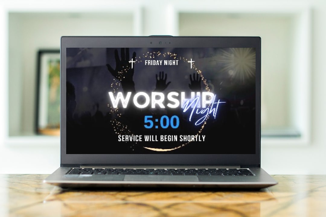 Friday Night Worship Countdown Clock With Music, Online 5 Minute Timer