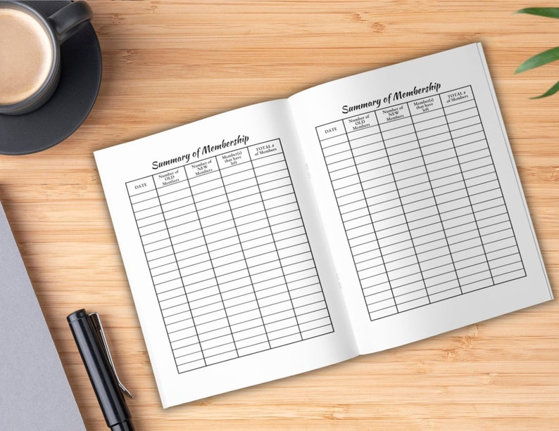 Editable Church Membership Record Book Template, Church Stationary Editable Church Membership Record Book Template, Church Stationary