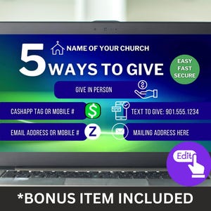 Church Offering Motion Graphic: 5 Ways to Give (digital Download) - Etsy