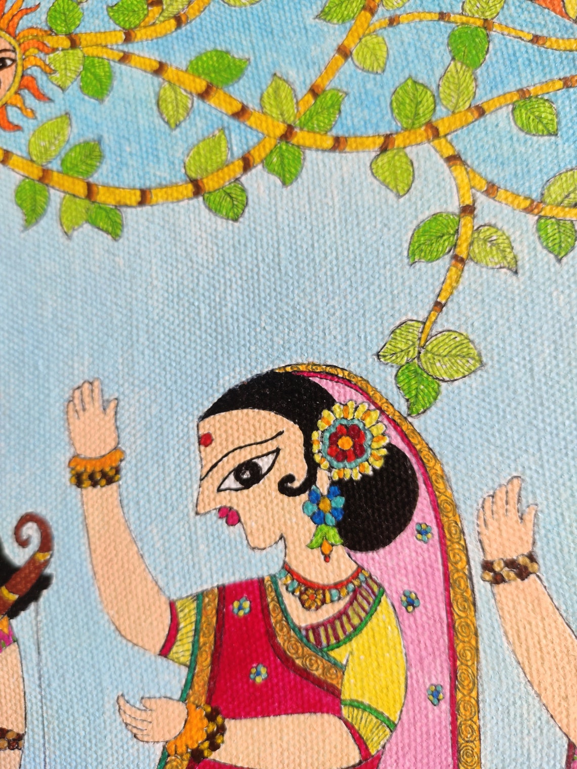 Van Gaman Presenting a story of Ramayana in Madhubani style | Etsy