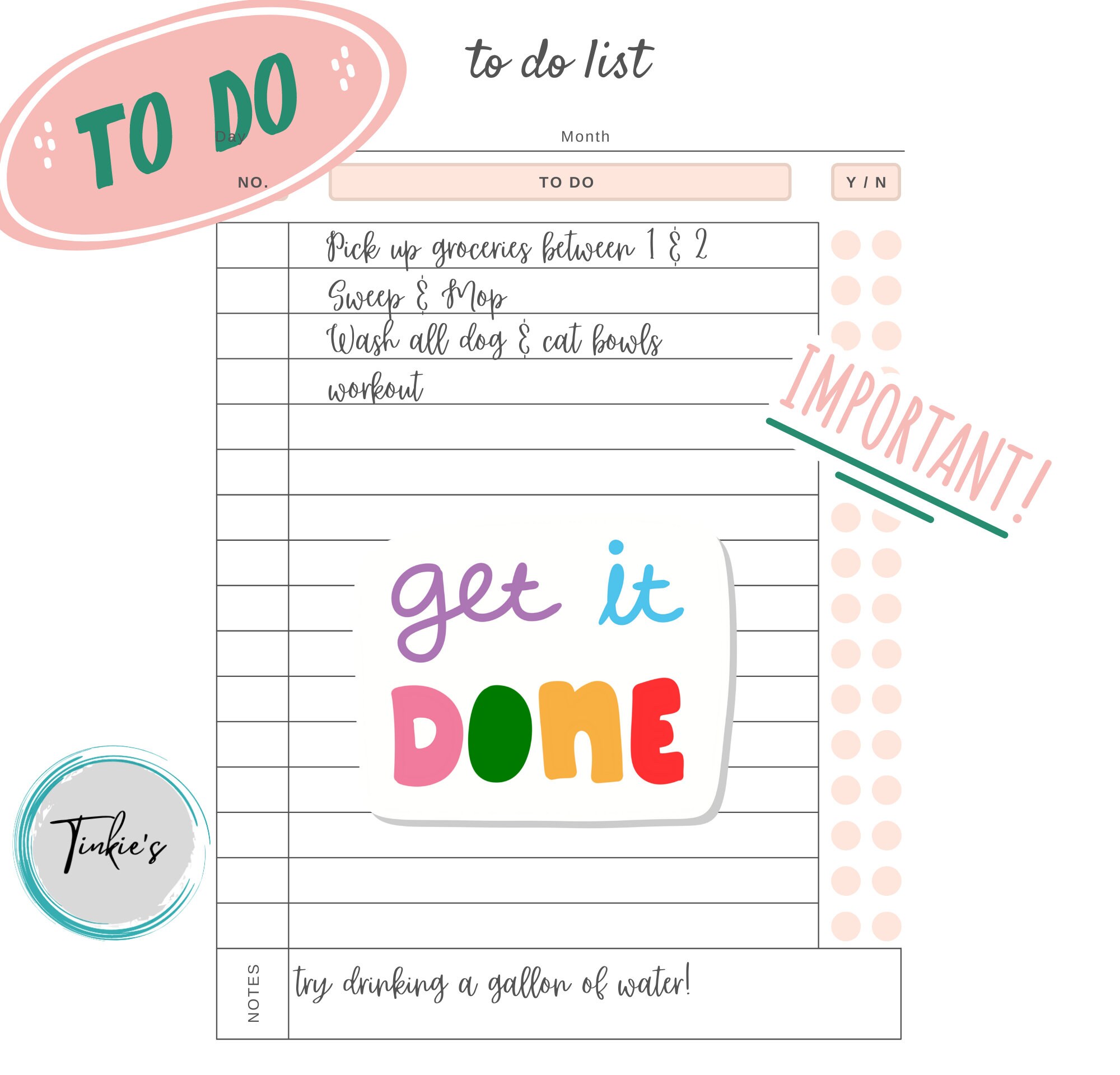 To Do List - Printable - Minimalist Planner - to Do - Honey Do List ...