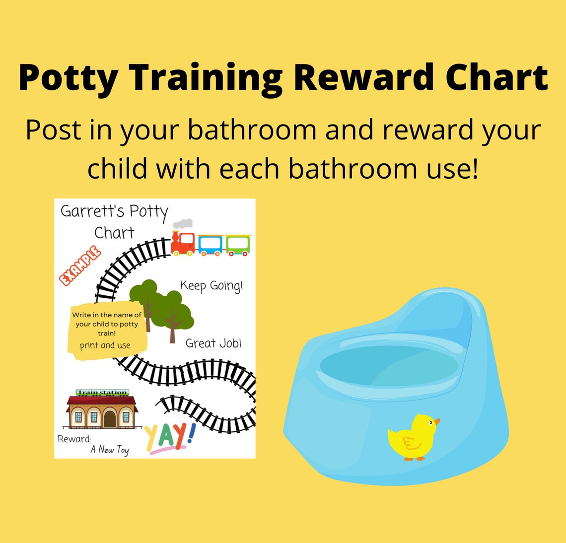 Reward Potty Train Chart Potty Chart Train Theme for Potty Training