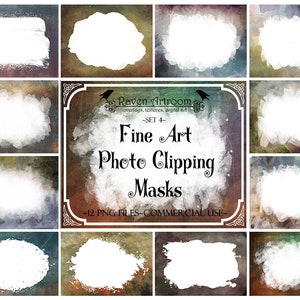 Fine Art Photo Maskers, Photoshop Overlays, Aquarel Maskers, Photoshop Frames, Frame Clipart, Knipmaskers, Transparante Frames, PNG-frames