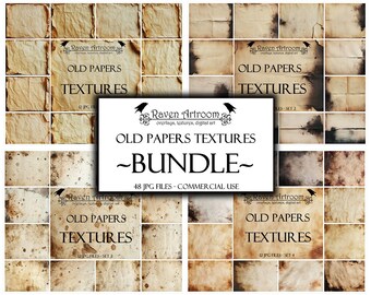 Old Paper Textures, Photoshop Overlays, Digital Paper, Photoshop Textures, Digital Backdrop, Portrait Textures, Instant Download, Bundle
