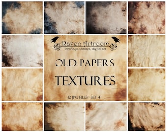 Old Papers Textures, Photoshop Textures, Photoshop Overlays, Vintage Textures, Fine Art Textures, Digital Paper, Digital Scrapbooking