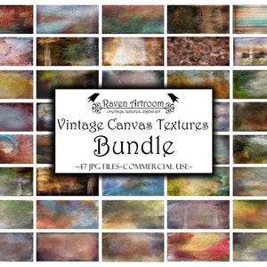 47 Vintage Canvas Textures Bundle, Photoshop Textures, Photoshop Overlays, Vintage Textures, Grunge Textures, Digital Paper, Scrapbooking