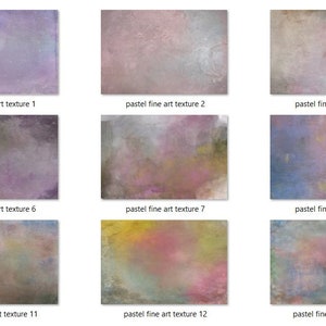 May include: Nine digital art textures in pastel colors. The textures are abstract and feature a variety of colors, including pink, purple, blue, and green. The textures are perfect for use in digital art, scrapbooking, and other creative projects.