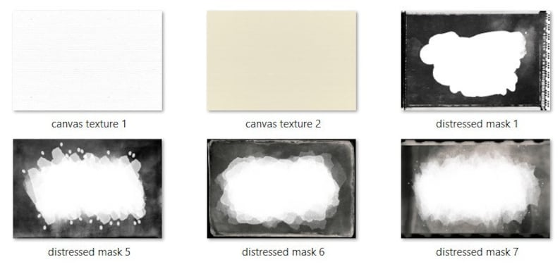 Distressed Photo Masks, Photoshop Overlays, Watercolor Masks, Photoshop Frames, Frame Clipart, Clipping Masks, Transparent Frames, PNG image 5