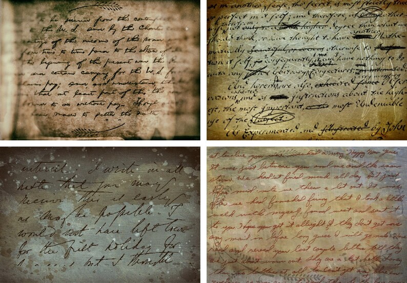 Handwriting Textures 10 Vintage Handwriting Textures, Distressed Textures, Photoshop ...