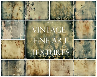 Vintage Fine Art Textures, Photoshop Overlays, Photoshop Textures, Vintage Textures, Distressed, Grunge, Digital Backdrop, Art Backgrounds