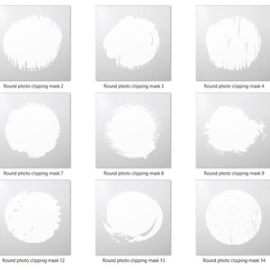 15 Round Photo Clipping Masks, Watercolor Masks, Photoshop Overlays ...