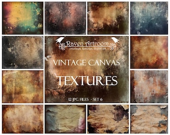 Vintage Canvas Textures, Photoshop Textures, Photoshop Overlays, Vintage Textures, Fine Art Textures, Digital Paper, Digital Scrapbooking