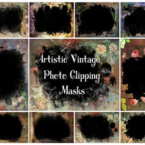 Schnittmasken, Fotomasken, Porträtmasken, Photoshop-Rahmen, Rahmen Clipart, PNG-Rahmen, Clipart, Malmasken, Maskenrahmen Sofort Download