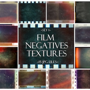 15 Film Textures, Negative Textures, Photoshop Textures, Photoshop Overlays, Film Dust, Light Leak Overlay, Vintage Film, Cinematic Texture