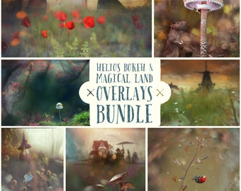 Bokeh & Magical Land Photo Overlays, Photoshop Bundle