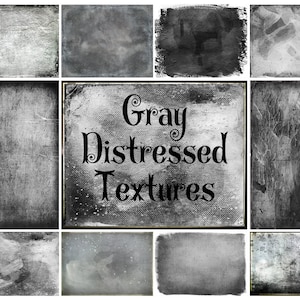 10 Gray Distressed Textures, Vintage Textures, Photoshop Overlays, Digital Backdrop, Scrapbooking, Digital Paper, Digital Textures, Fine Art