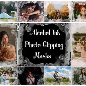 Schnittmasken, Fotomasken, Porträtmasken, Photoshop-Rahmen, Rahmen Clipart, PNG-Rahmen, Clipart, Malmasken, Maskenrahmen, Alcohol Ink