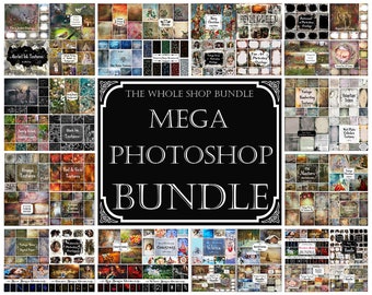 Whole Shop BUNDLE, Textures, Digital Papers, Junk Journal Supplies, Scrapbooking, Overlays, Clipping Masks, Bokeh Overlays, Backgrounds