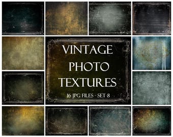 Vintage Photo Textures, Portrait Overlays, Wet Plate Collodion Textures, Grunge Textures, Layers, Digital Background, Photography Overlay