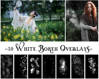 50 White Bokeh Overlays, Bokeh Overlays, Bokeh Lights, Photoshop Overlays, Digital Backdrop, Bokeh Background, Bokeh Clipart Photoshop Bokeh