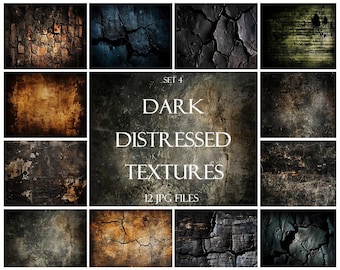 Dark Distressed Textures, Photoshop Textures, Photoshop Overlays, Vintage Textures, Fine Art Textures, Digital Paper, Digital Scrapbooking