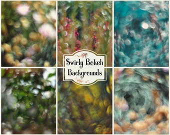 10 Swirly Bokeh Overlays, Bokeh Background, Nature Bokeh, Photoshop Overlays, Digital Backdrop, Photo Overlays, Bokeh Lights, Helios Bokeh