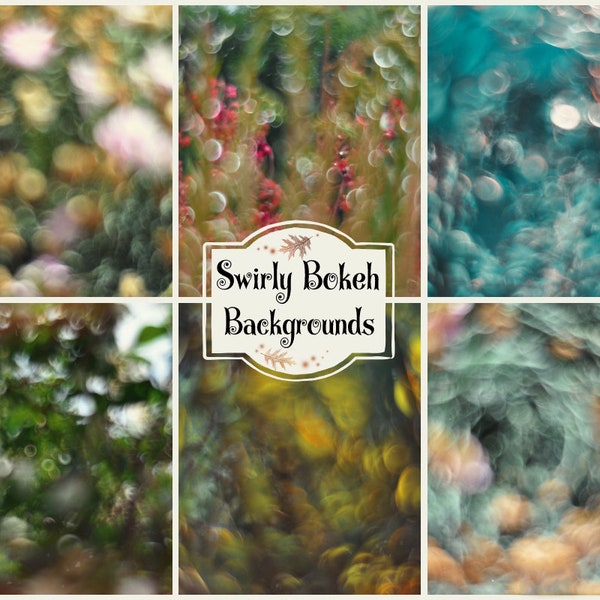 10 Swirly Bokeh Overlays, Bokeh Background, Nature Bokeh, Photoshop Overlays, Digital Backdrop, Photo Overlays, Bokeh Lights, Helios Bokeh
