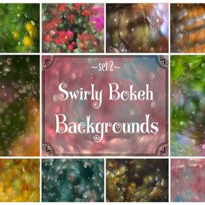 10 Swirly Bokeh Overlays, Bokeh Background, Nature Bokeh, Photoshop Overlays, Digital Backdrop, Photo Overlays, Nature Backgrounds, Craft