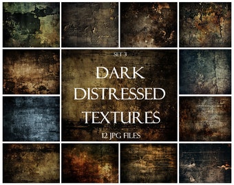 Dark Distressed Textures, Photoshop Textures, Photoshop Overlays, Vintage Textures, Fine Art Textures, Digital Paper, Digital Scrapbooking