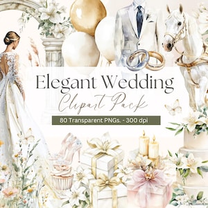 80 Aquarell Hochzeit Clipart, Sublimations Bundle, Hochzeit für junk journal, Brautstrauß Clipart, Hochzeit Bögen Clipart, Braut Clipart