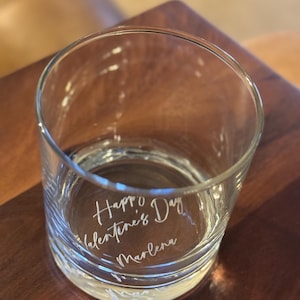 Personalized Whiskey Bourbon Glasses, Valentine Day Gifts for Him, Anniversary Gift for Husband, I Fn Love You Whiskey Glass image 10