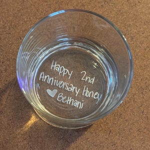 Personalized Whiskey Bourbon Glasses, Valentine Day Gifts for Him, Anniversary Gift for Husband, I Fn Love You Whiskey Glass image 11