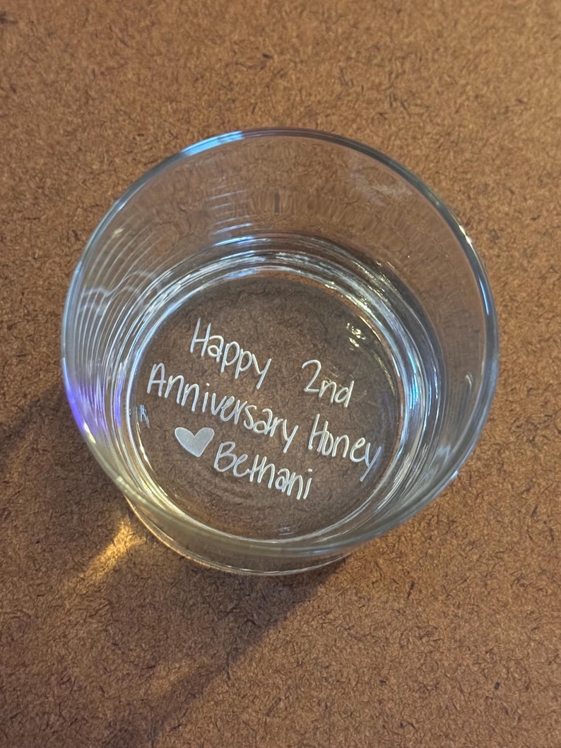 Personalized Whiskey Bourbon Glasses, Valentine Day Gifts for Him, Anniversary Gift for Husband, I Fn Love You Whiskey Glass image 11