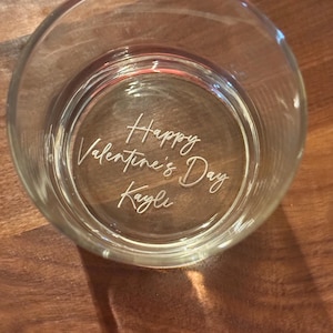 Personalized Whiskey Bourbon Glasses, Valentine Day Gifts for Him, Anniversary Gift for Husband, I Fn Love You Whiskey Glass image 9