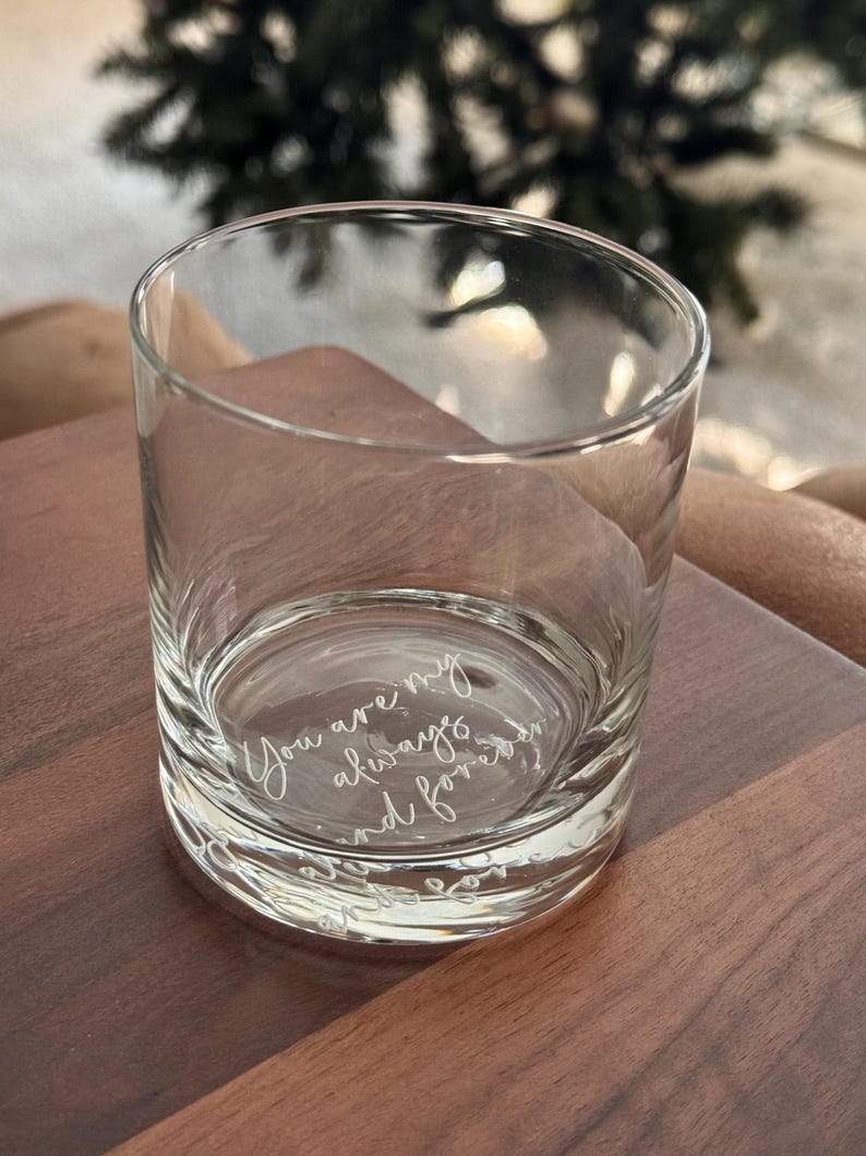 Personalized Whiskey Bourbon Glasses, Valentine Day Gifts for Him, Anniversary Gift for Husband, I Fn Love You Whiskey Glass image 6