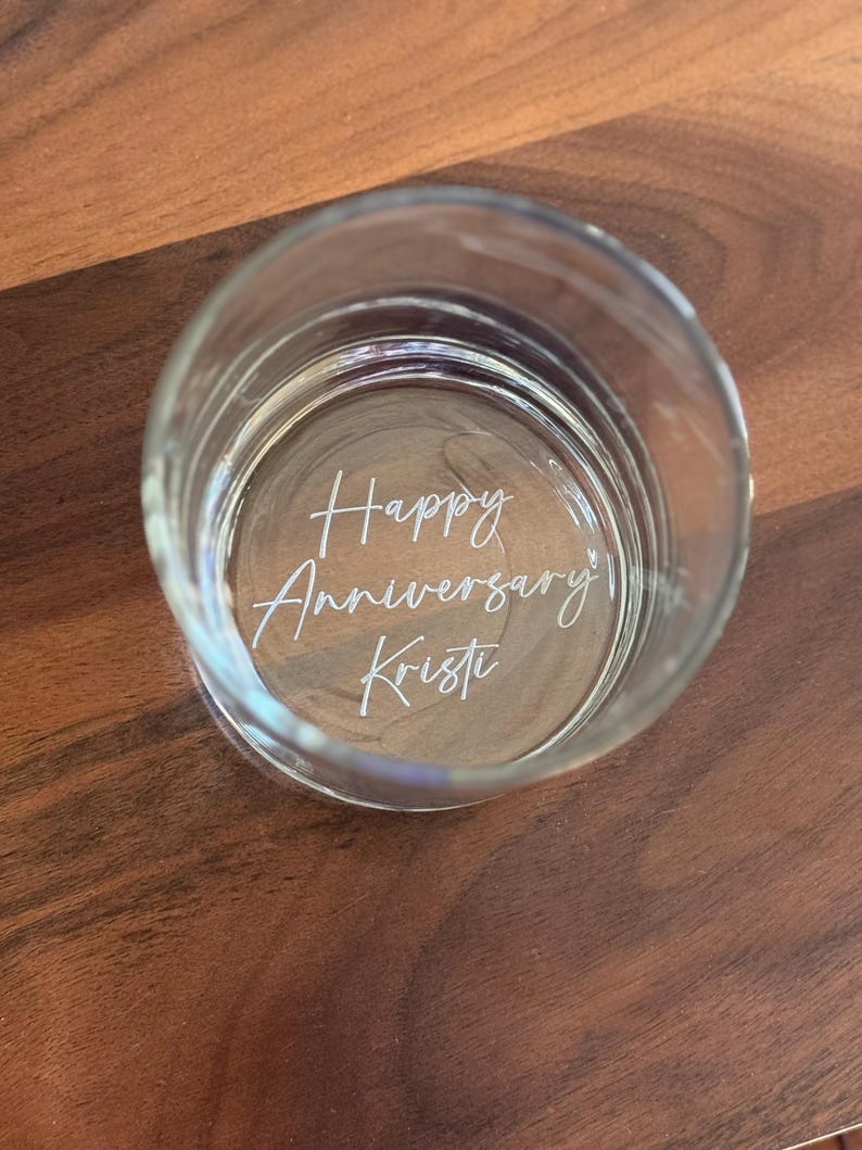 Personalized Whiskey Bourbon Glasses, Valentine Day Gifts for Him, Anniversary Gift for Husband, I Fn Love You Whiskey Glass image 12