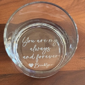 Personalized Whiskey Bourbon Glasses, Valentine Day Gifts for Him, Anniversary Gift for Husband, I Fn Love You Whiskey Glass image 5