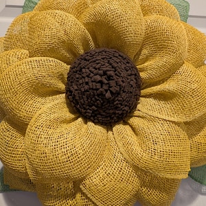 Sunflower Poly Burlap Wreath